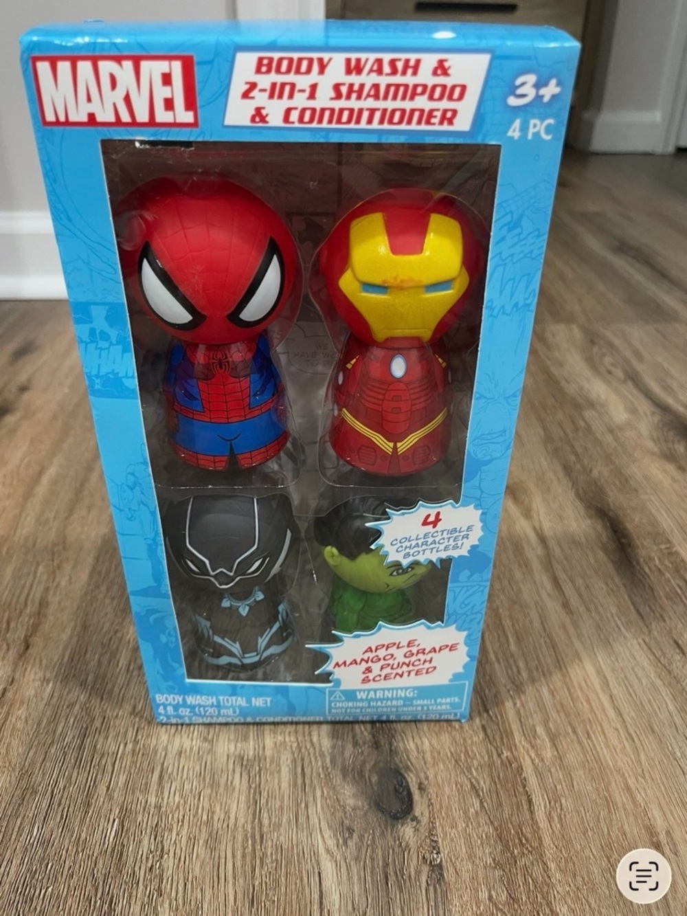 Marvel Kids Red Spider-Man & Red/Yellow Iron Man Character Bath Set